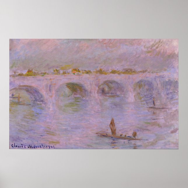 Póster Monet - Puente Waterloo En Londres (Frente)
