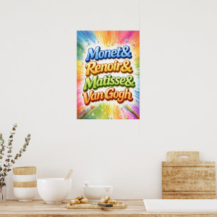 Póster Monet Renoir Matisse Van Gogh Coloridos