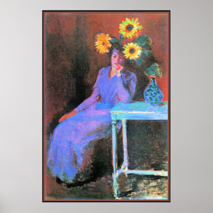Póster Monet - Retrato de Suzanne Hoschede
