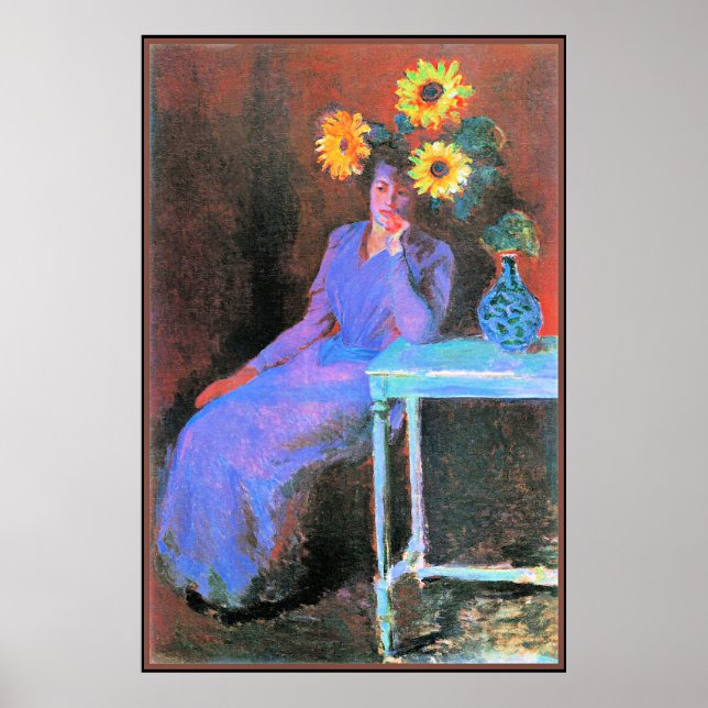 Póster Monet - Retrato de Suzanne Hoschede (Frente)