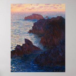 Póster Monet - Rocas En Belle Ile Port Domois