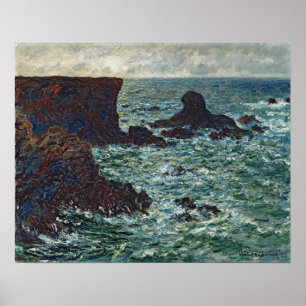 Póster Monet - Rocas En Port Coton La Roca León 1886