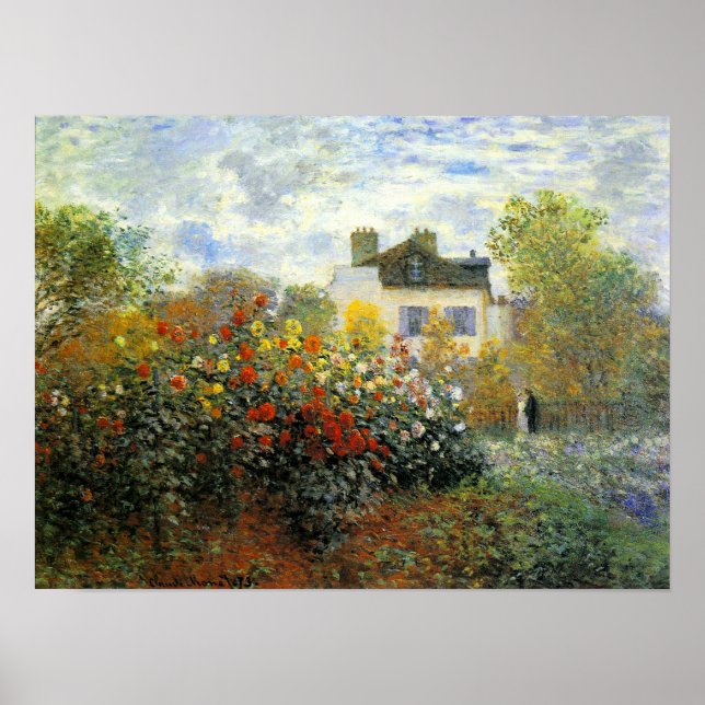 Póster Monet Rosa Garden Poster (Frente)