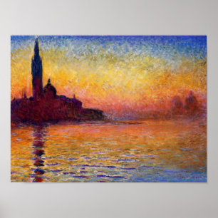 Póster Monet - San Giorgio Maggiore at Dusk