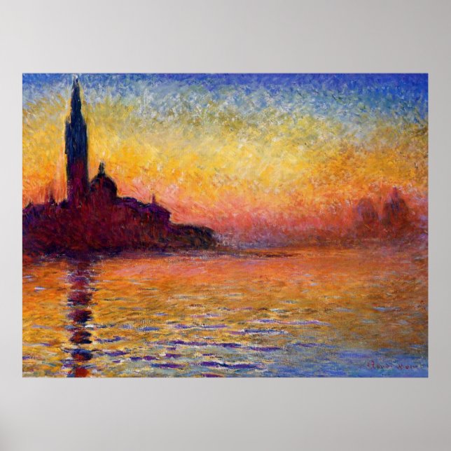 Póster Monet - San Giorgio Maggiore en Dusk (Frente)