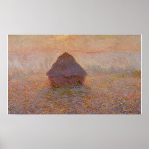 Póster Monet - Sol De Tumba En La Niebla