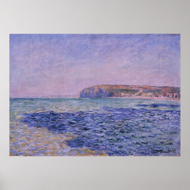 Póster Monet - Sombras En El Mar Los Acantilados De Pourv (Frente)
