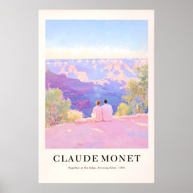 Póster Monet Style Grand Canyon Print French Pastel Wall (Frente)
