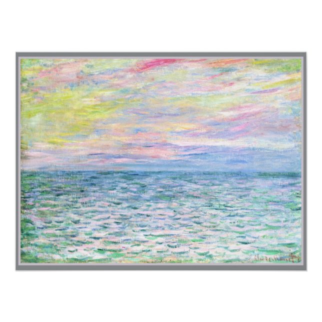 Póster Monet - Sunset en Pourville, arte (Anverso)