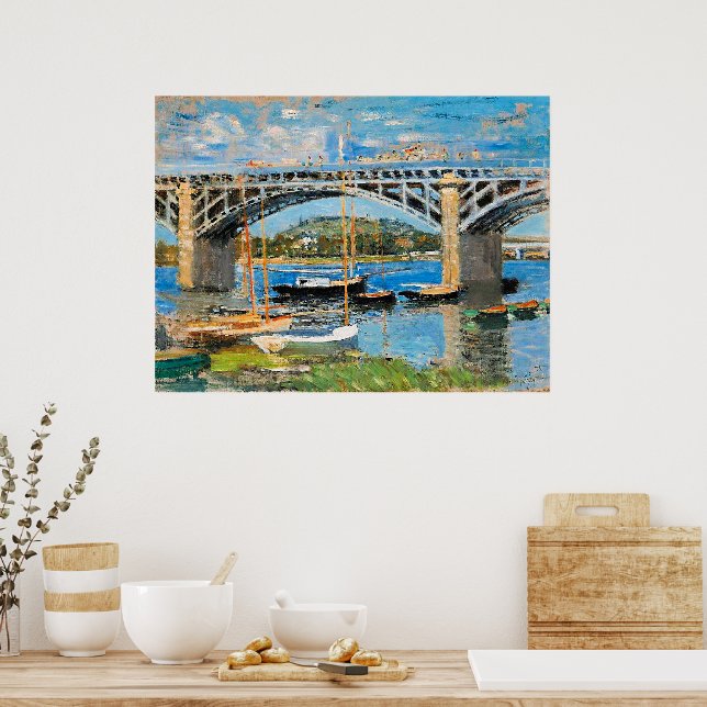 Póster Monet - The Bridge over the Seine, (Cocina)