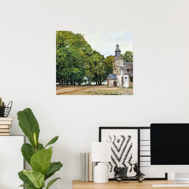 Póster Monet - The Chapel Notre-Dame artwork, (Oficina en casa)