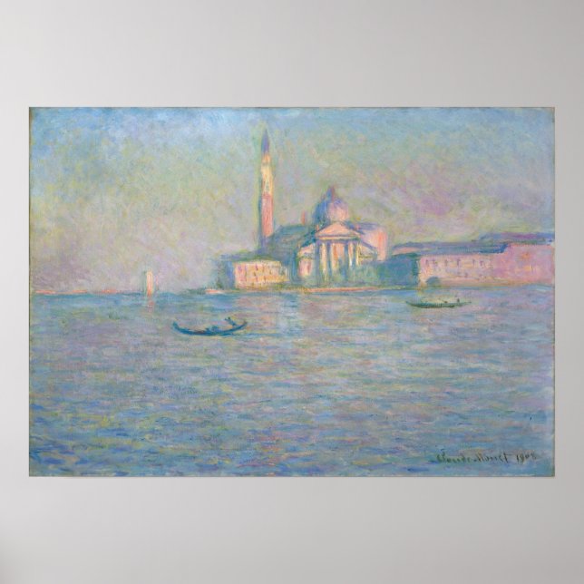 Póster Monet - The Church Of San Giorgio Maggiore Venice (Frente)