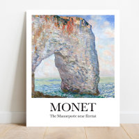 Monet The Manneporte cerca de Étretat Poster