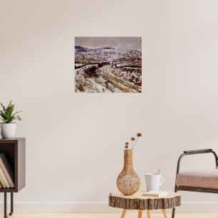 Póster Monet - Tren en la nieve en Argenteuil,