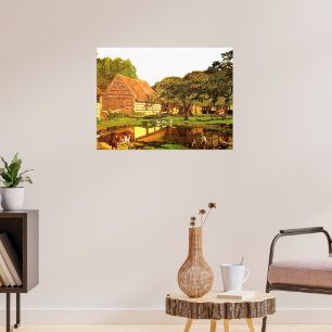 Póster Monet - Un corral en Normandía