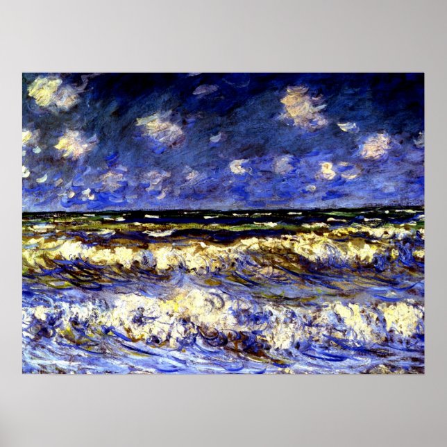 Póster Monet - Un mar tormentoso, (Frente)