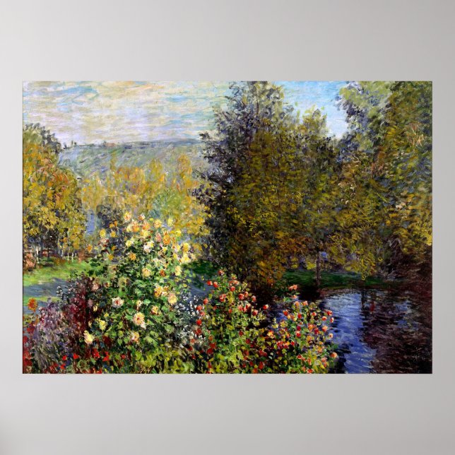 Póster Monet - Un rincón del jardín en Montgeron (Frente)
