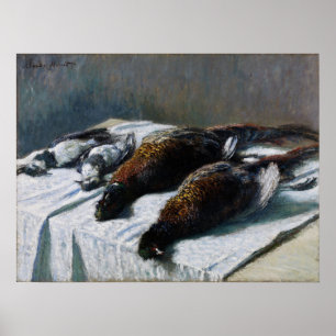 Póster Monet - Vida fija con faisanes y amantes