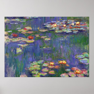 Póster Monet Water Lilies Masterpiece Pintura