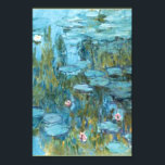 Póster Monet - Water Lilies (turquoise),<br><div class="desc">Water Lilies (turquoise),  1915,  fine art Impressionism painting by French artist Claude Monet</div>