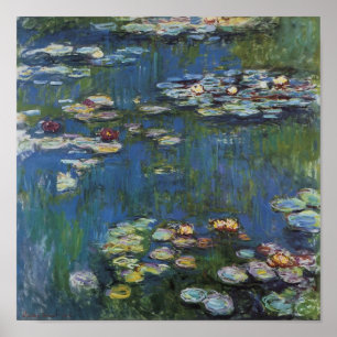 Póster Monet Water Lilies Vintage Art Poster