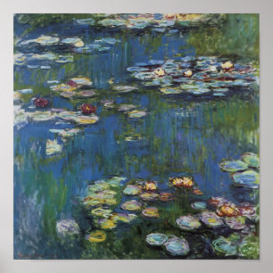 Póster Monet Water Lilies Vintage Art Poster