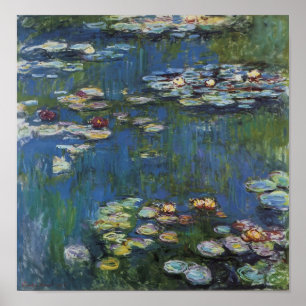 Póster Monet Water Lilies Vintage Art Poster