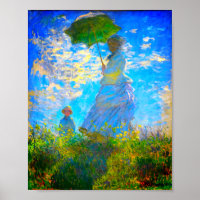 Monet Woman con una sombrilla