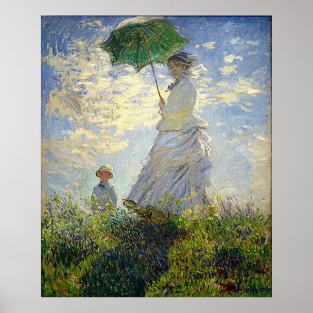 Póster Monet's Woman with a Parasol (Paseo / Paseo) (Frente)