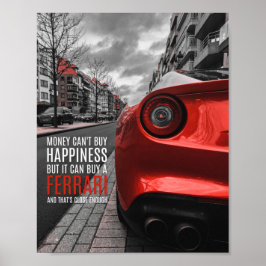 Póster Money can't buy happiness | Motivational Quote