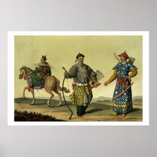 Póster Mongolian Eight Flags soldiers from Ching's milita