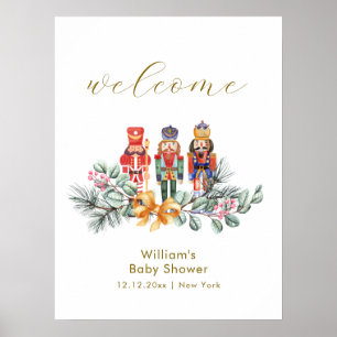 Póster Monísimo Bienvenida al Baby Shower del Cascanueces