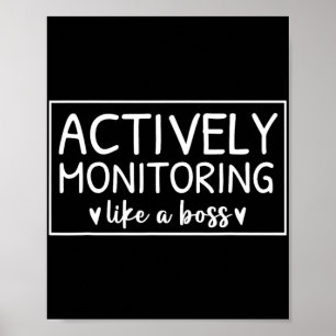 Póster Monitoreo Activo Como Un Día De Prueba De Jefe Par