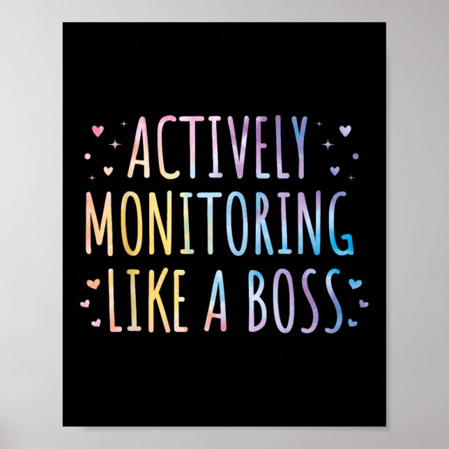 Póster Monitoreo Activo Como Un Equipo De Prueba De Estad (Frente)