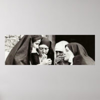 Monjas fumando fotografía vintage