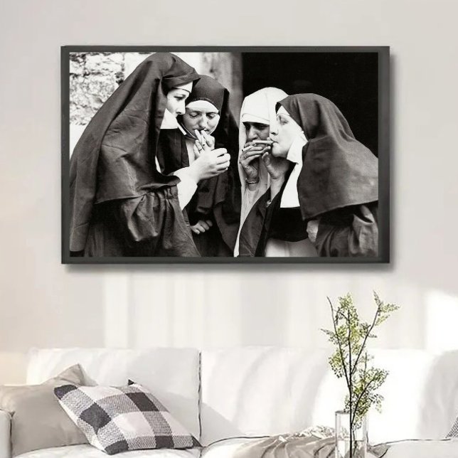 Póster Monjas fumando fotografía vintage (Subido por el creador)
