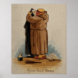 Póster Monje besando a la monja, amor conquista a todos, 