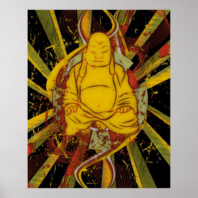 Póster Monje en la meditación (Frente)