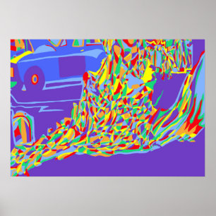 Póster Monje en llamas