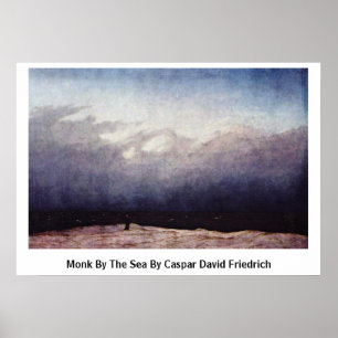 Póster Monje por el mar de Caspar David Friedrich