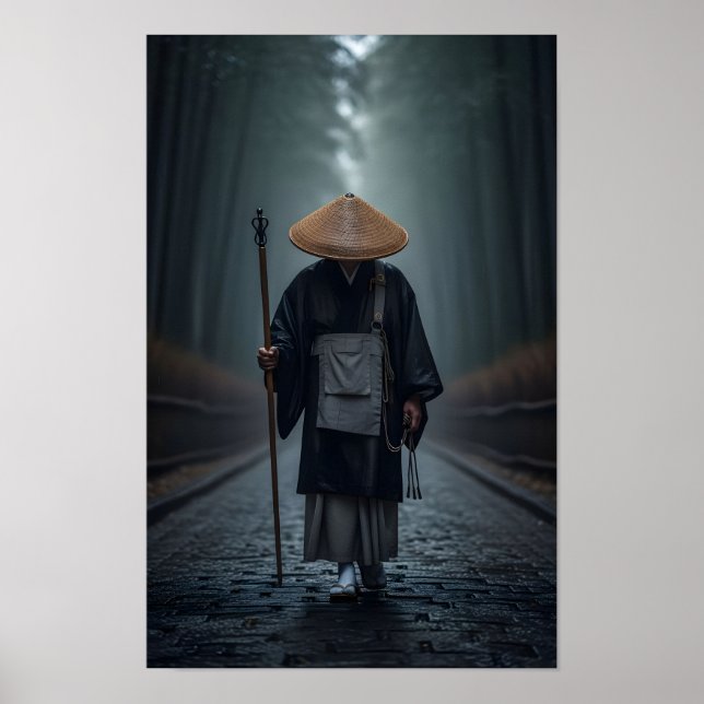 Póster Monje Zen Japonés (Frente)
