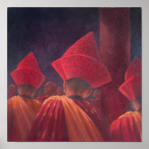 Póster Monjes budistas en Bután 2012