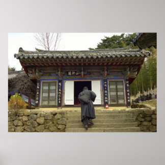 Póster Monjes en la montaña del palgong, Daegu, Corea del