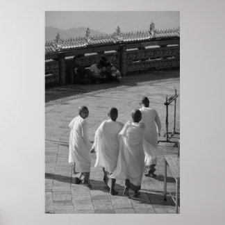 Póster Monjes jóvenes, Templo del Rock Dorado, Myanmar