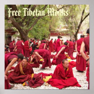 Póster Monjes tibetanos libres