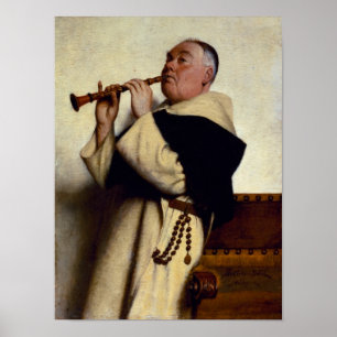 Póster Monk Playing a Clarinet