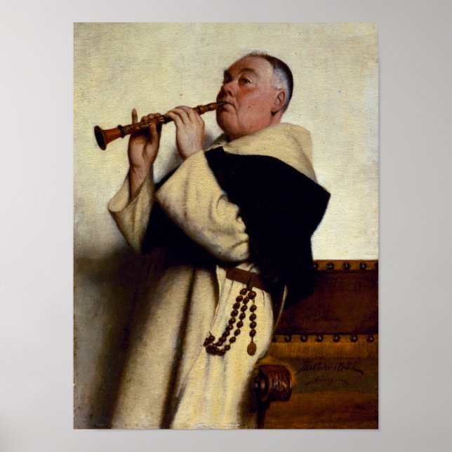 Póster Monk Playing a Clarinet (Frente)