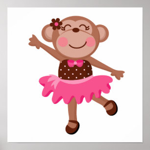 Póster Monkey Ballerina