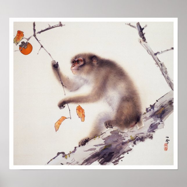 Póster Monkey in a Persimmon Tree (Frente)