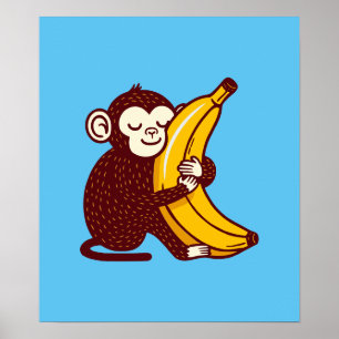 Póster Monkey Love Banana
